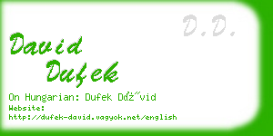 david dufek business card